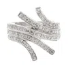 Artisan Women's Designer Handmade Diamond Ring In White Gold In Silver