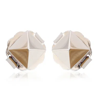 Artisan Women's Designer Pyramid Studs In 18k White Gold In Multi