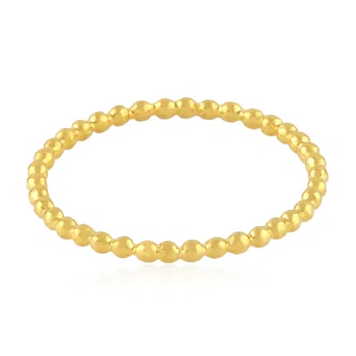 Artisan Women's Designer Solid Gold Clover Band Ring