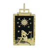 Artisan Women's Diamond & Sapphire Zodiac Pendant In Gold – Enamel Celestial Necklace With Starry Night Desi In Gold