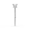 Artisan Women's Emerald Cut Lab Grown Diamond Ring In White Gold