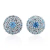 Artisan Women's Gold / Blue White Gold Stud Earrings With Apatite Gemstones In Blue