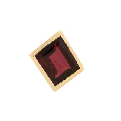 Artisan Women's Gold / Red Square Red Tourmaline Pendant Necklace In Gold – Birthstone Jewelry Gift For Her In Multi