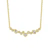 Artisan Women's Gold / White 14k Yellow Gold Designer Diamond Wedding Necklace In Gold