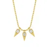 Artisan Women's Gold / White 14k Yellow Gold Diamond Spike Choker Necklace In Gold