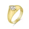 Artisan Women's Gold / White 14k Yellow Gold Pear-cut Lab-grown Diamond Solitaire Ring In Gold