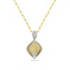 Artisan Women's Gold / White 14k Yellow Gold Pendant With Marquise Cut Diamond In Gold