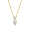 Artisan Women's Gold / White 14k Yellow Gold Two-stone Pear Diamond Pendant Necklace In Gold