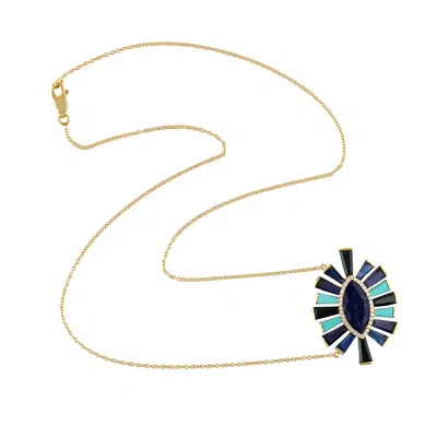 Artisan Women's Gold / White 18k Gold Baguette Gemstone & Diamond Evil Eye Choker Necklace In Multi