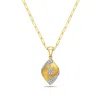 Artisan Women's Gold / White Designer Marquise Diamond Pendant In Yellow Gold In Gold