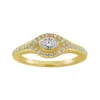 Artisan Women's Gold / White Marquise Cut Diamond Solitaire Ring In 14kt Yellow Gold Fine Jewelry In Gold