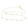 Artisan Women's Gold / White Natural Diamond Beaded Princess Necklace In Yellow Gold
