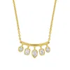 Artisan Women's Gold / White Natural Diamond Designer Choker Necklace In 14k Yellow Gold In Gold