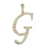 Artisan Women's Gold / White Natural Diamond "g" Initial Alphabet Pendant In Yellow Gold
