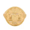 Artisan Women's Gold / White Natural Diamond Libra Horoscope Signet Ring In Yellow Gold In Gold