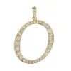 Artisan Women's Gold / White Natural Diamond "o" Initial Alphabet Pendant In Yellow Gold