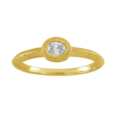 Artisan Women's Gold / White Natural Diamond Oval Band Ring In Yellow Gold – Fine Handmade Jewelry In Multi