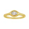 Artisan Women's Gold / White Oval Cut Diamond Solitaire Ring In 14kt Yellow Gold Elegant Jewelry In Gold