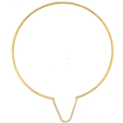Artisan Women's Gold / White Yellow Gold Cuff Necklace With Natural Diamonds In Multi