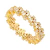 Artisan Women's Gold / White Yellow Gold With Baguette Diamond Band Ring In Gold