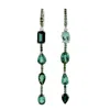 Artisan Women's Green / White Green Tourmaline & Diamond Drop Earrings In 18k White Gold In Multi