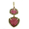 Artisan Women's Melon Tourmaline & Pink Tourmaline Pave Diamond Pendant In Yellow Gold