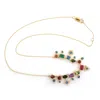 Artisan Women's Multi-gemstone Pave Diamond Choker Necklace In 18k Gold