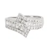 Artisan Women's Natural Baguette Cut Diamond Channel Set Band Ring In White Gold