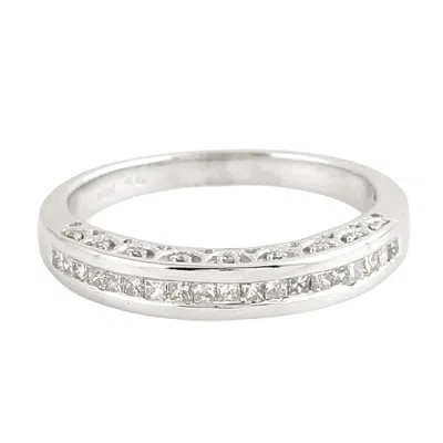 Artisan Women's Natural Channel Set Diamond Band Ring In White Gold