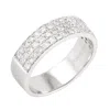 Artisan Women's Natural Diamond Band Ring In 18k White Gold