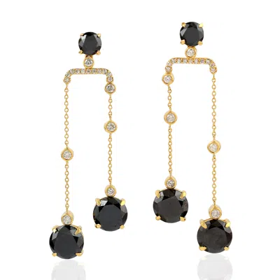 Artisan Women's Natural Diamond Chandelier Earrings In Yellow Gold