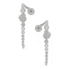 Artisan Women's Natural Diamond Designer Earrings In White Gold