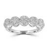 Artisan Women's Natural Diamond Handmade Designer Band Ring In White Gold