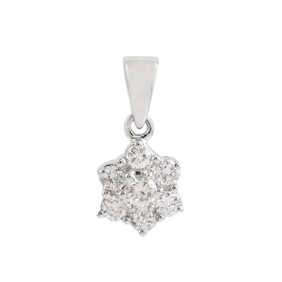 Artisan Women's Natural Diamond In 18k White Gold Charm Pendant