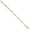 Artisan Women's Natural Ice Diamond Fixed And Flexible Bracelet In 18k Yellow Gold