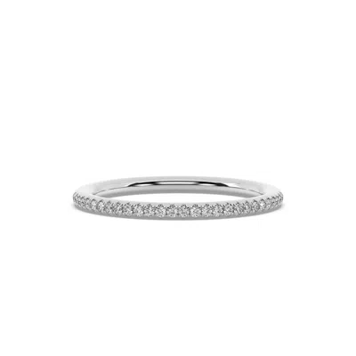 Artisan Women's Natural Lab Grown Diamond Band Ring In White Gold