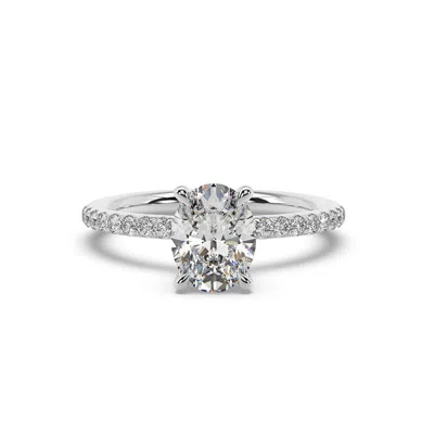 Artisan Women's Natural Lab Grown Diamond Designer Ring In White Gold