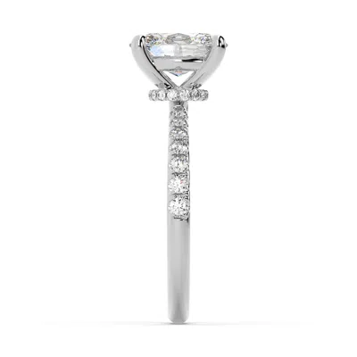 Artisan Women's Natural Lab Grown Diamond Solitaire Ring In 14k White Gold