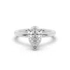 Artisan Women's Natural Pear Lab Grown Diamond Cocktail Ring In White Gold