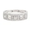 Artisan Women's Natural Square Cut Ice Diamond Band Ring In White Gold