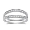Artisan Women's Pave Diamond Handmade Ring In 18k White Gold In Silver