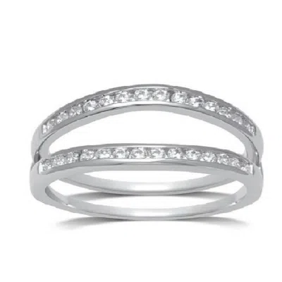 Artisan Women's Pave Diamond Handmade Ring In 18k White Gold In Silver