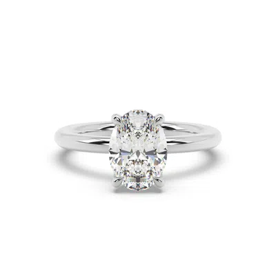Artisan Women's Prong Set Lab Grown Diamond Cocktail Ring In White Gold
