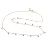 Artisan Women's Rose Gold / Pink / Purple Pink Sapphire Gemstone Beaded Princess Necklace In Rose Gold