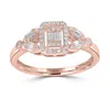Artisan Women's Rose Gold / White 18k Rose Gold Baguette Cut Diamond Designer Ring