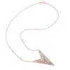 Artisan Women's Rose Gold / White Baguette Cut Diamond Arrow Choker Necklace In Solid Rose Gold