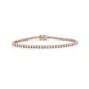 Artisan Women's Rose Gold / White Natural Diamond Fixed And Flexible Bracelet In Rose Gold