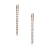Artisan Women's Rose Gold / White Natural Diamond Full Eternity Hoop Earrings In 14k Rose Gold