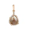 Artisan Women's Rose Gold / White Pear Cut Ice Diamond In 18k Rose Gold Charm Pendant