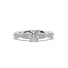 Artisan Women's Round Cut Lab Grown Infinity Shank Cocktail Ring In White Gold